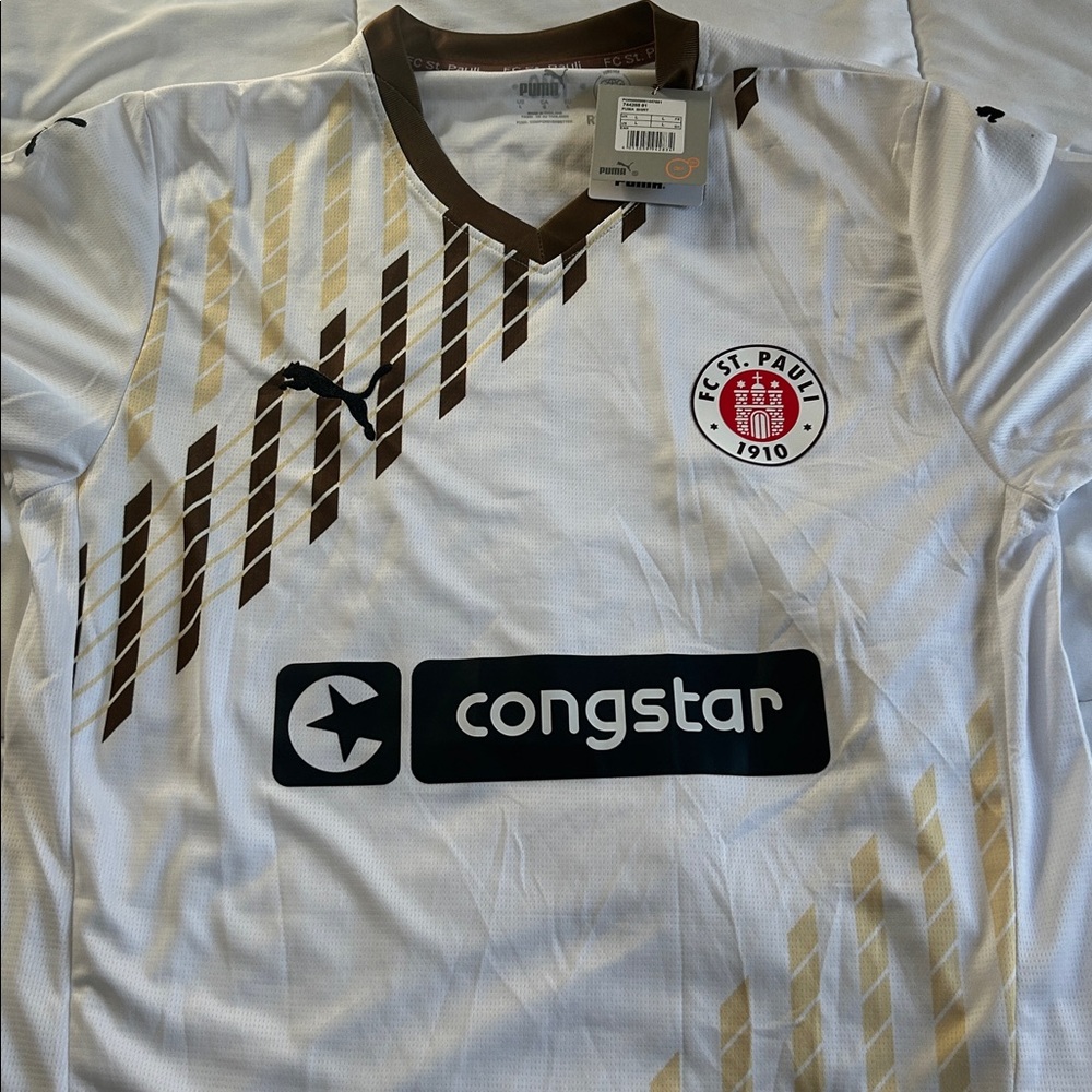 Puma White and Brown FC St. Pauli Shirt